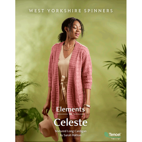 Women's Celeste Textured Long Cardigan Knitting Pattern | WYS Elements DK Knitting Yarn DBP0211 | Digital Download - Main Image