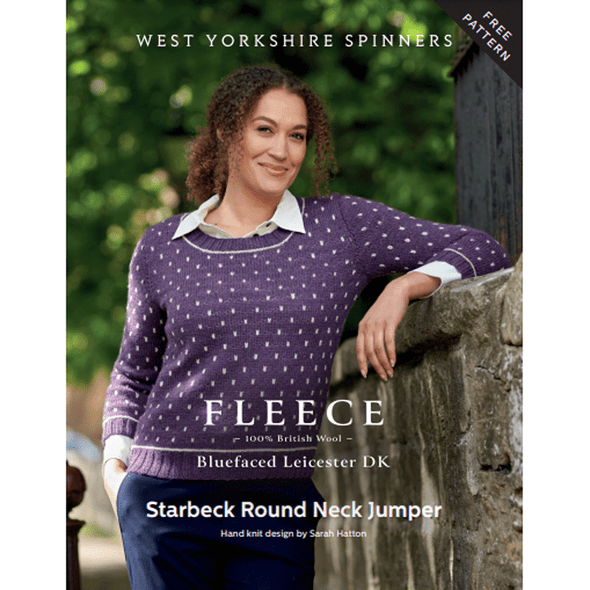 Women's Starbeck Round Neck Jumper/Sweater Knitting Pattern | WYS Bluefaced Leicester DK Knitting Yarn DFP0011 | Digital Download - Main Image