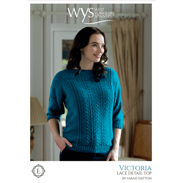 Women's Victoria Lace Detail Top Knitting Pattern | WYS Exquisite Lace Knitting Yarn | Digital Download - Main Image