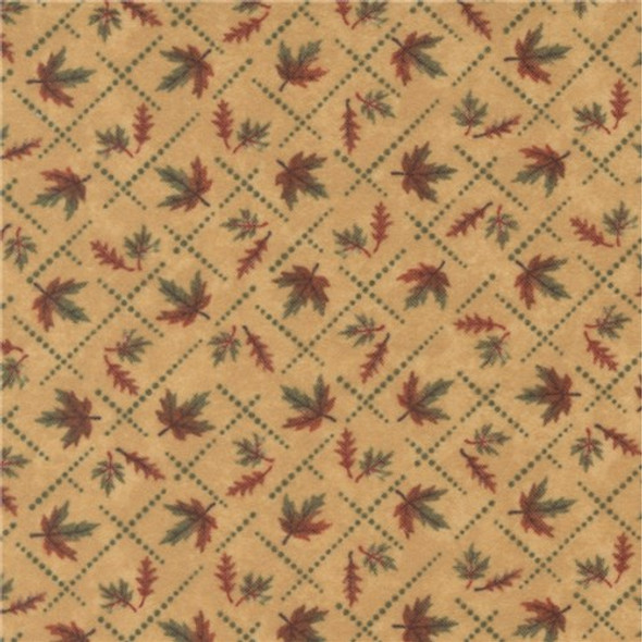 Fall Melody Flannel | Holly Taylor | Moda Fabrics | 6903-15F | Diamond Leaves, Golden