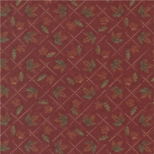 Fall Melody Flannel | Holly Taylor | Moda Fabrics | 6903-16F | Diamond Leaves, Crimson