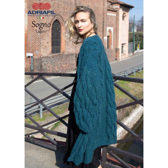 Lugano Coat Knitting Pattern, Adriafil Sogno Chunky | Digital Download