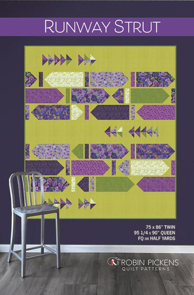 Pansys Posies | Robin Pickens | Moda Fabrics | Runway Strut Quilt Pattern | Front