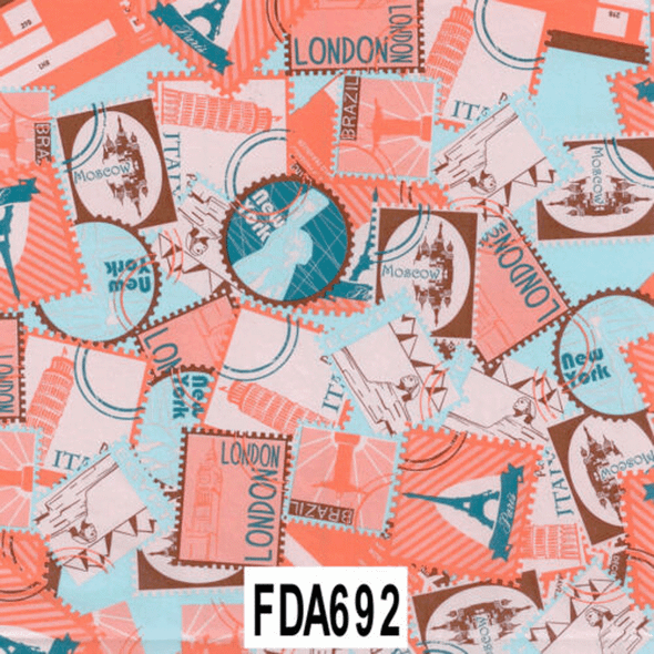 Postal Stamps | 30 x 40cm Décopatch Tissue Paper | Décopatch