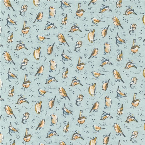 Nutmeg | BasicGrey | Moda Fabrics | 30705-13 | Birds Migrate, Frosted Crumble