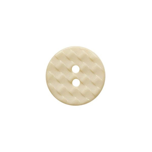 "Basketweave" buttons - 2 Hole | Cream | 13mm | Dill Buttons (224027)