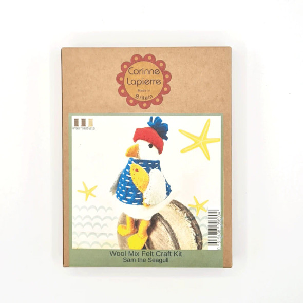 Sam the Seagull | Mini Animal Wool Felt Kit | Corinne Lapierre