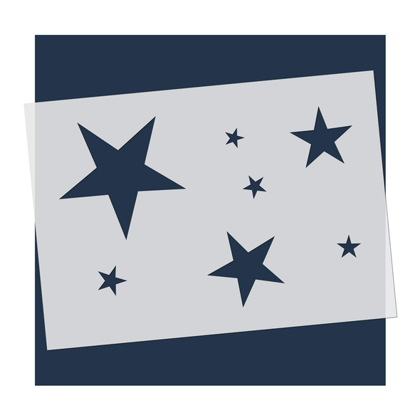 A4 Stars Stencil | Re-usable | Stencil Studio - Main Image