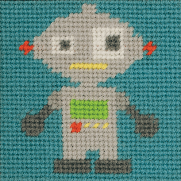 1st Kit Needlepoint Tapestry | Anchor Threads | Robot