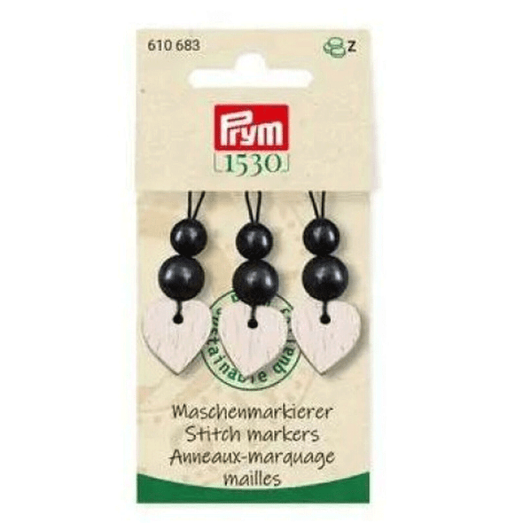 Handmade Wooden Stitch Markers | pack of 3 | Prym - Main Image