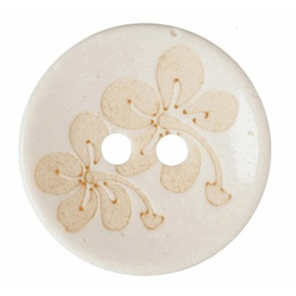 Ivory Coloured Laser Engraved Buttons | 23 mm | ABC Buttons