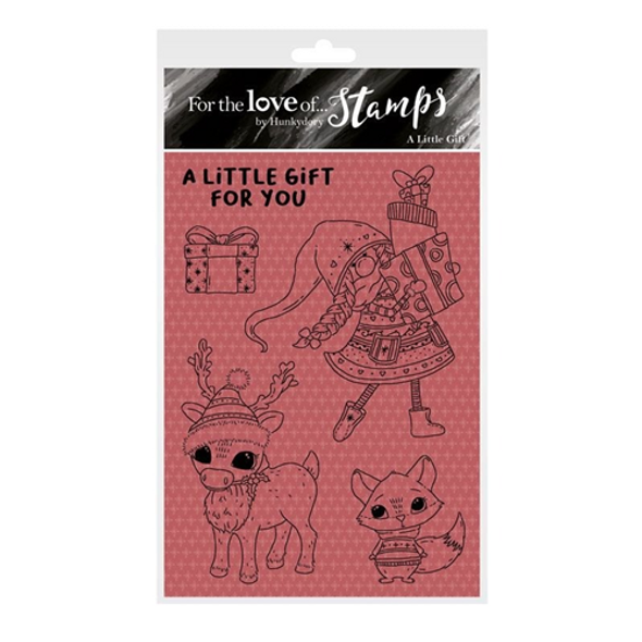 A Little Gift | For the Love of... Stamps | 5 Stamp Set | Gnome for Christmas Collection | Hunkydory