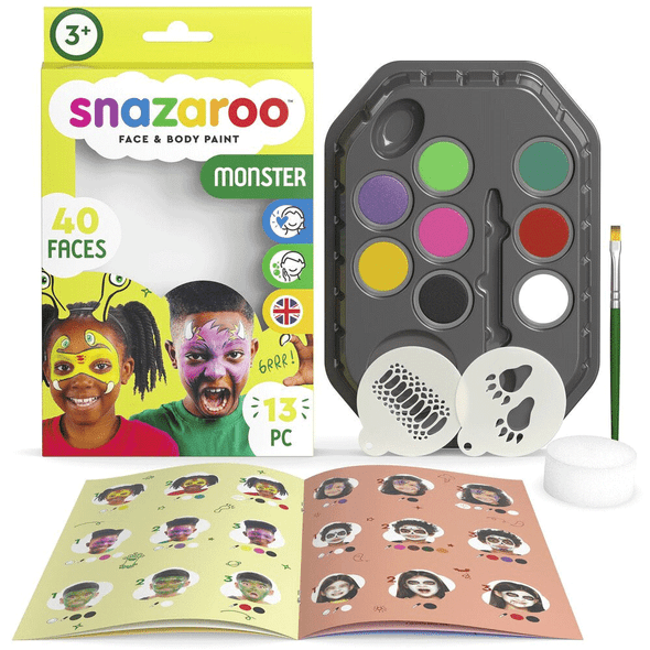 Monster Face Painting Kit, 13 Pieces | Snazaroo