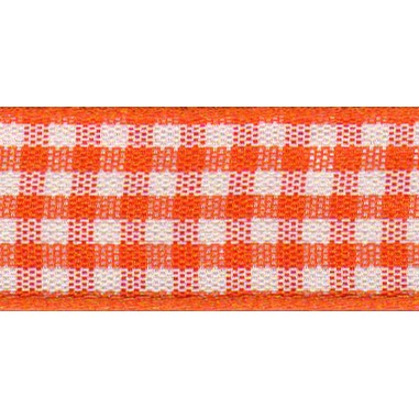 Ribbon | Gingham | 25mm |Orange Delight