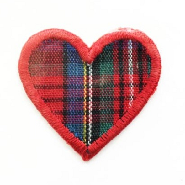 Habico | Iron on Motif | Tartan Small Heart