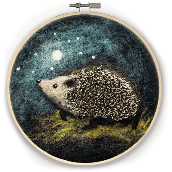 Hedgehog in a Hoop Needle Felting Craft Kit (10013399) Main Image