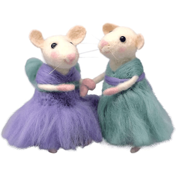 Poppy & Daisy Mice Needle Felting Craft Kit - Main Image