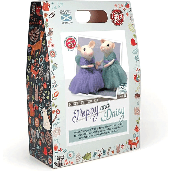 Poppy & Daisy Mice Needle Felting Craft Kit - Package