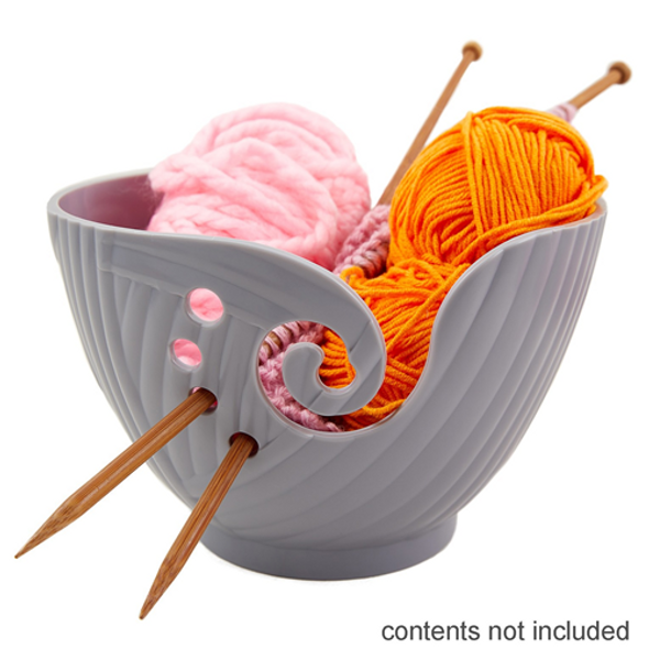 Knitting Yarn Bowl | Plastic | Cool Grey