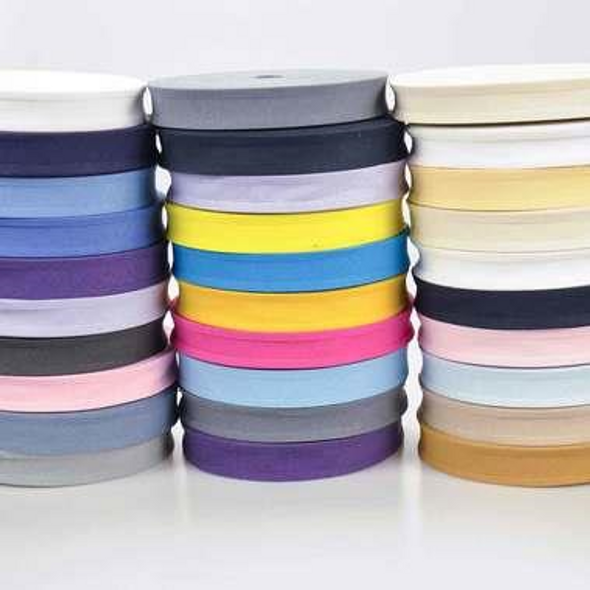 Polycotton Bias Binding | 50mm Wide | Essential Trimmings | Various Colours