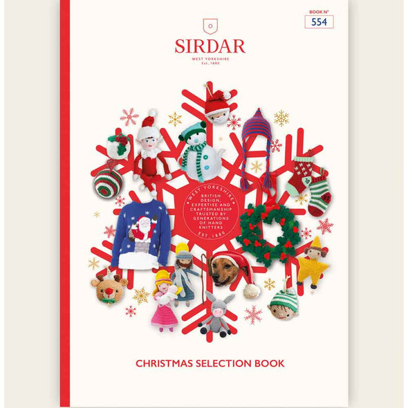 Sirdar Christmas Selection Knitting & Crochet Knitting Pattern Book, over 20 patterns | No. 554