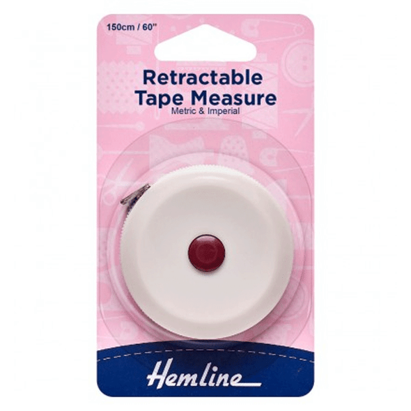 Hemline Retractable Tape Measure | 150cm or 58" (H253)