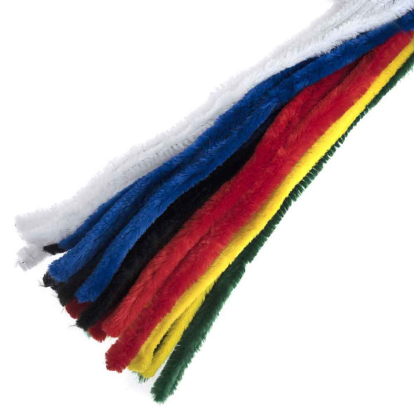Jumbo Chenilles/Pipe Cleaners | 12mm x 30cm | Assorted Pack of 50