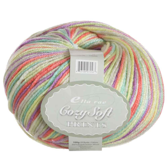 Ella Rae Cozy Soft Prints Knitting Yarn, 100g Balls | Various Colours