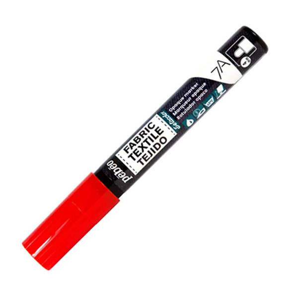 Pebeo Setacolor 7A Opaque Marker, 4mm Nib - Red