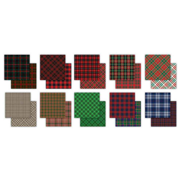 The Essential Craft Papers - Tartan Paper Pad | 12" x 12" Premium Paper Pad | Craft Consortium (CCEPAD023)  - The Range