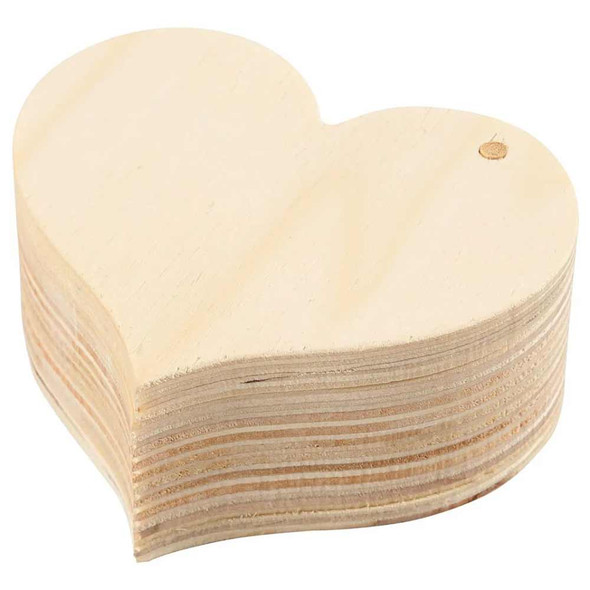 Small Wooden Heart Box with Sliding Lid | Creativ Company - Close Lid