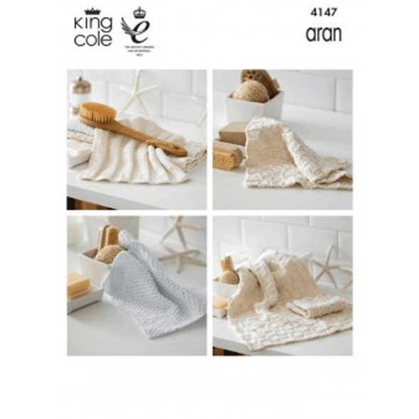 Home Knits Knitting Pattern | King Cole Big Value Recycled Cotton Aran 4147 | Digital Download - Main Image