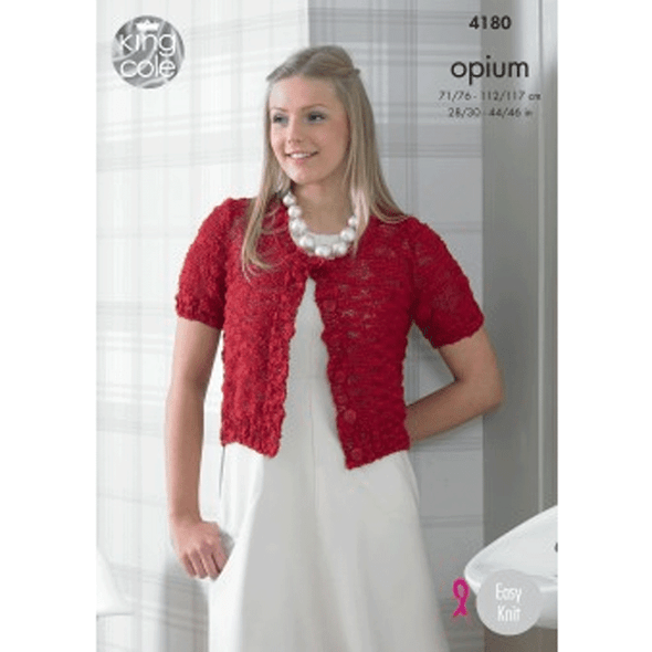 Women and Girls Sweater and Cardigan Knitting Pattern | King Cole Opium 4180 | Digital Download - Main Image