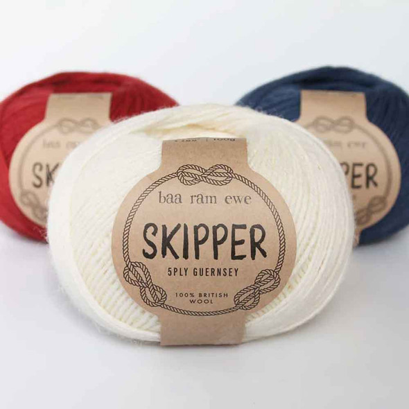 Skipper Guernsey 5 Ply Yarn | British Wool 100g Donuts | Baa Ram Ewe