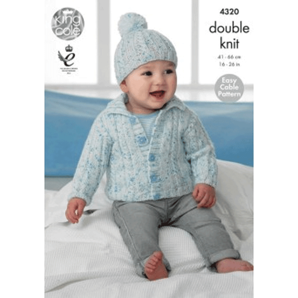 Children's Cardigans and Hats Knitting Pattern | King Cole Smarty DK 4320 | Digital Download - Main Image