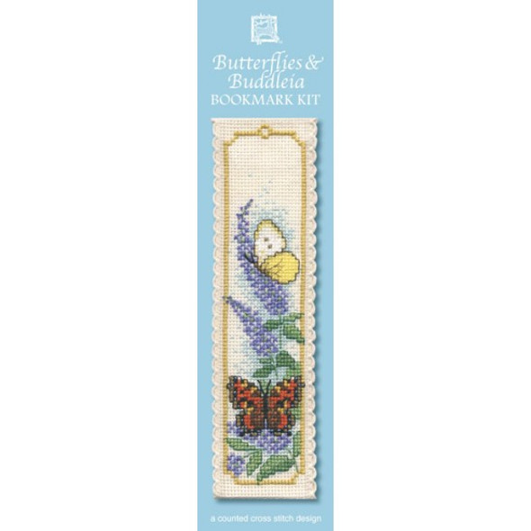 Textile Heritage | Cross Stitch Kits | Bookmarks | Butterflies and Buddleia (BKBB)