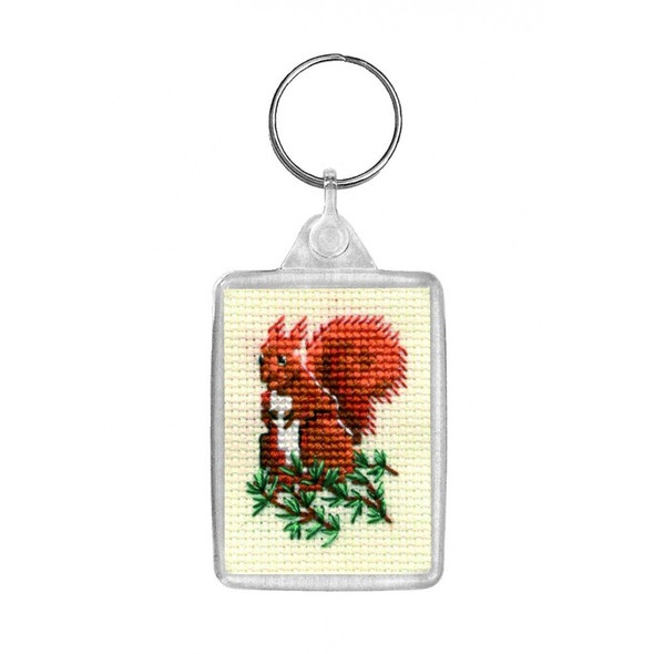  Textile Heritage | Counted Cross Stitch Keyring Kit | Red Squirrel (TH/KRRS)
