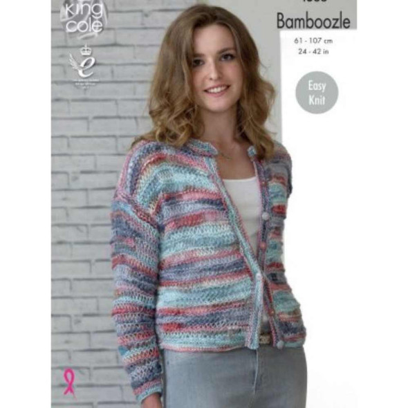  Girls Sweater and Cardigan Knitting Pattern | King Cole Bamboozle 4388 | Digital Download - Main image