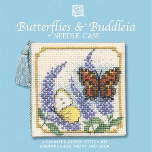 Textile Heritage | Cross Stitch Kits | Needle Case | Butterflies & Buddleia