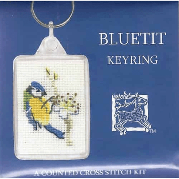 Textile Heritage | Counted Cross Stitch Keyring Kit | Bluetit 