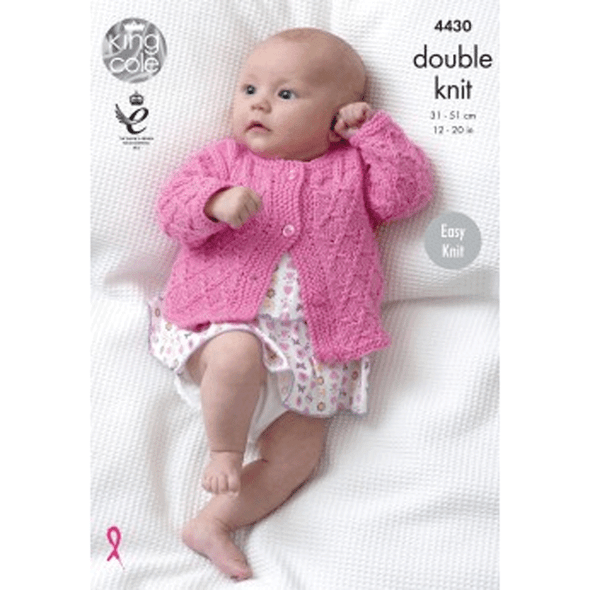 Babies Blanket, Jackets, Gilet and Hat Knitting Pattern | King Cole Cottonsoft DK 4430 | Digital Download - Main Image