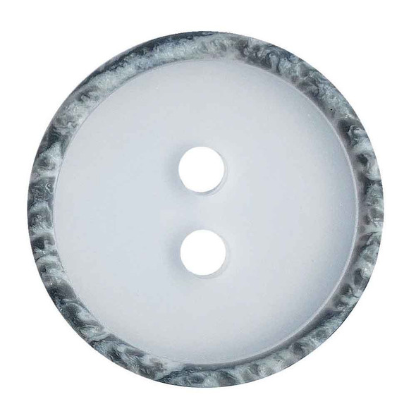 Dill Button | Polyester Button Round 25mm | WEISS Transparent with Matt Surface