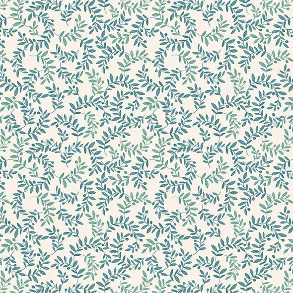 Soft Green Olive on Cream | A804.2 | Chalki Collection | Lewis and Irene