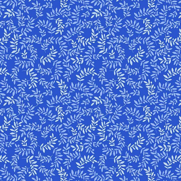 Soft Blue Olive on Dark Blue | A804.3 | Chalki Collection | Lewis and Irene