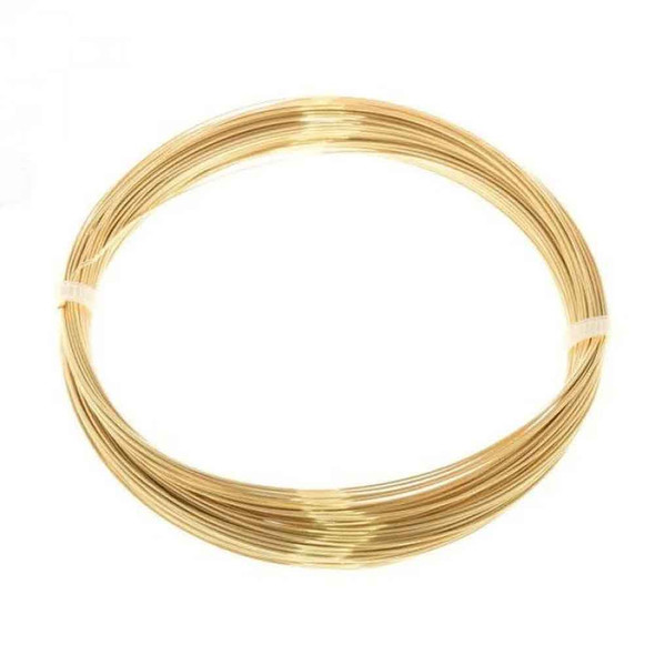 20 metre Coil | Gilt Coloured Wire | 0.4mm - Main Image