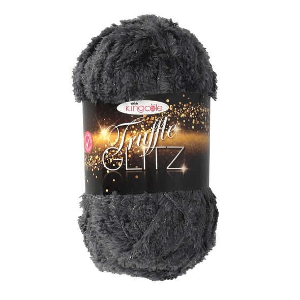King Cole Truffle Glitz Dk | Fluffy Yarn with a gentle Sparkle - Silver