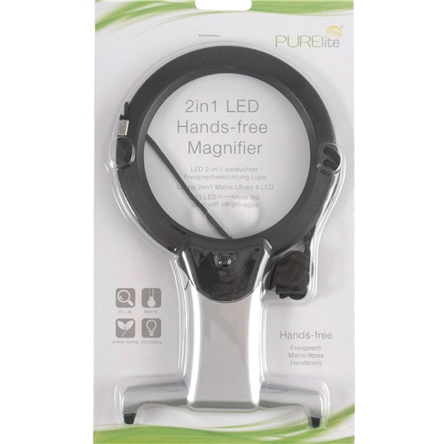2-in-1 Hands Free Magnifier with LED Light | PURElite