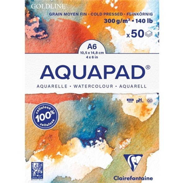 Clairefontaine Bloc Papier Aquarelle Aquapad 300g | Various Sizes