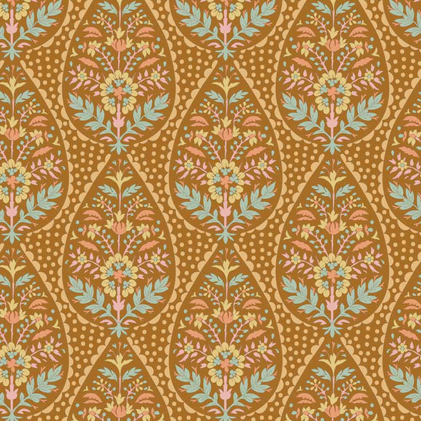 Tilda's Sanctuary | Adina's Ochre Flowers | 100566 | Tilda Fabric