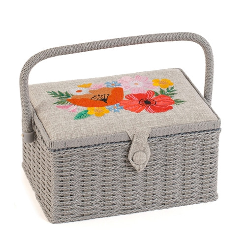Sewing Box (M) | Embroidered | Wildflowers